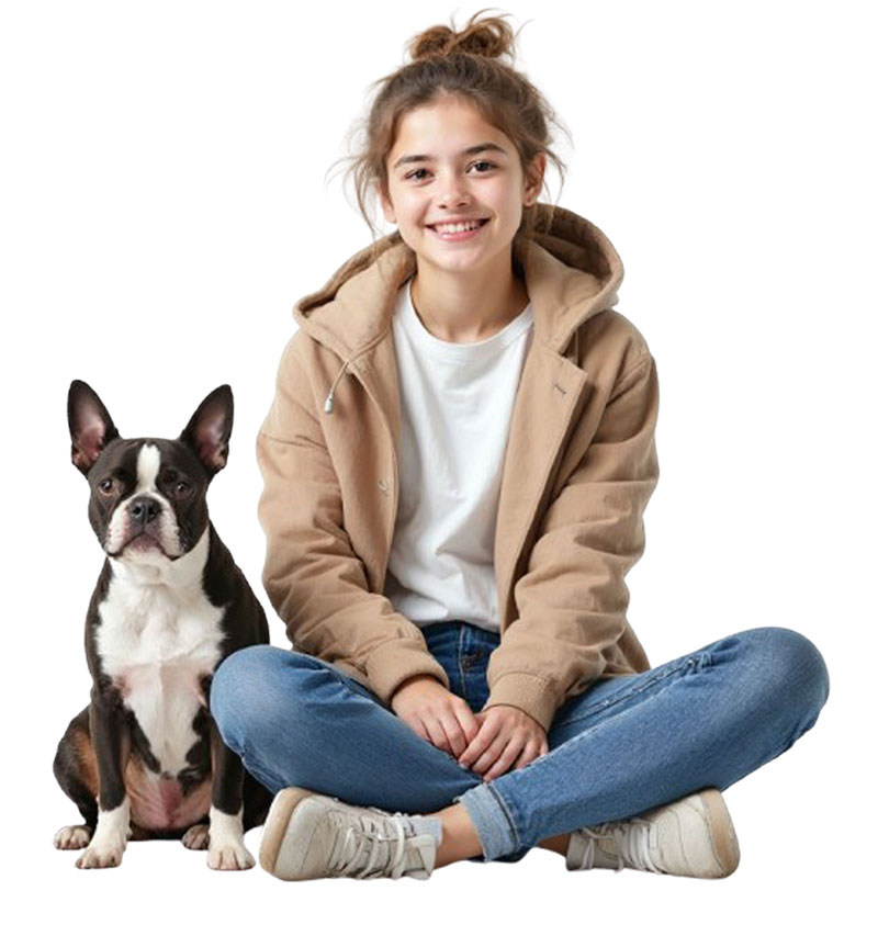 Teen-and-dog